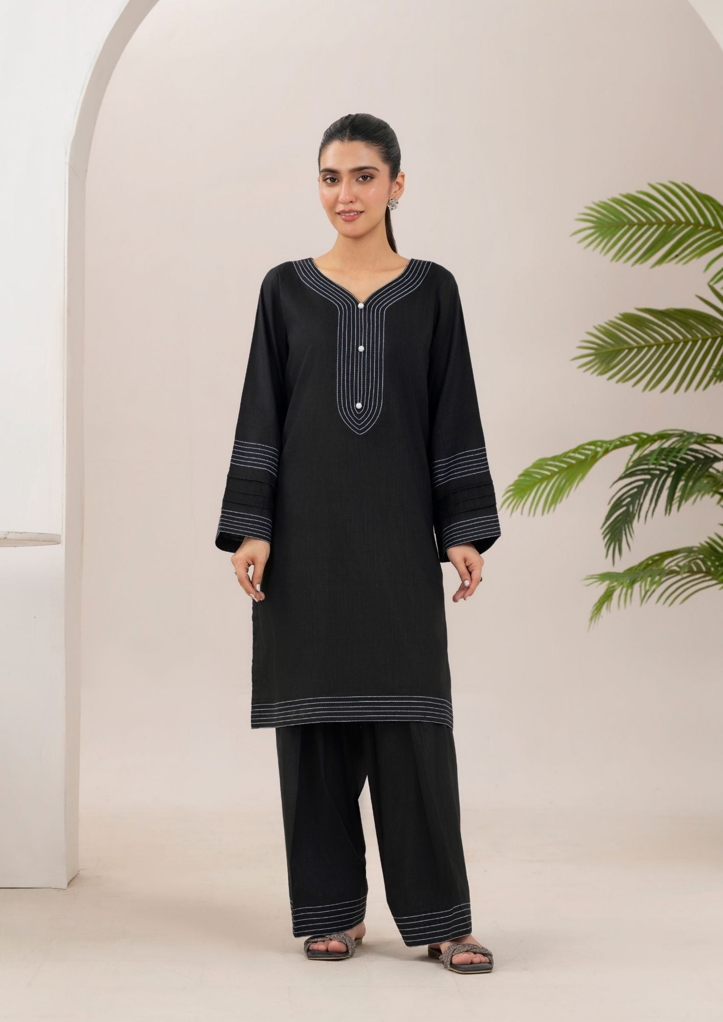 Yolo Pret Cotton Cord Set Rozana S25 0003 Women 2pcs