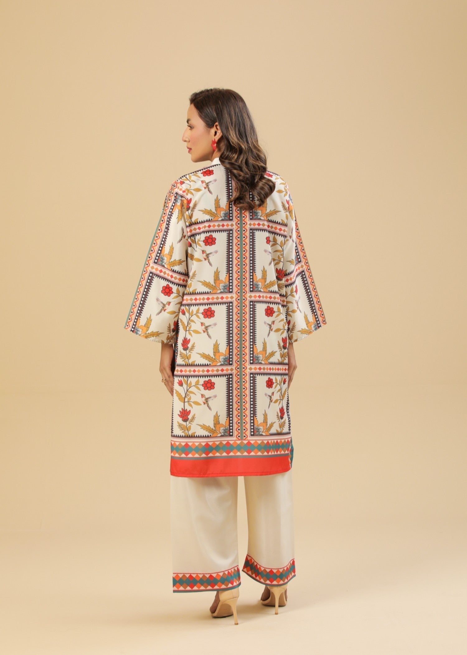 Zenyre Ivory Blooms Printed Set Women 2pcs