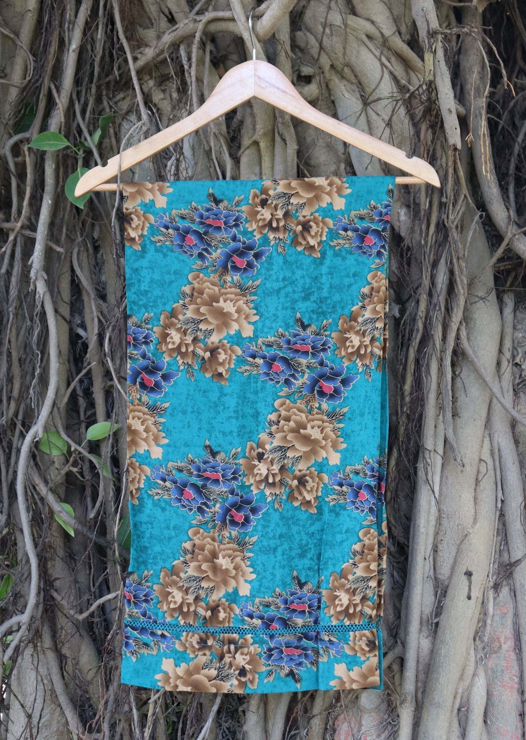 Namal Zara Ltd Co Ord Linen Set Sky Blue Floral Women 2pcs