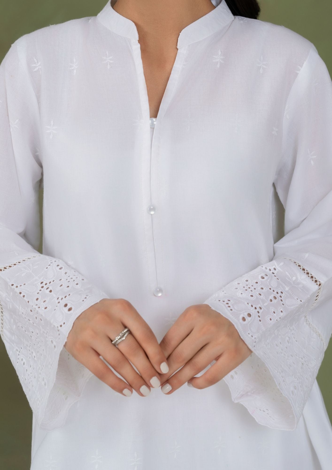 Yolo Pret Schiffli Embroidered Set Rozana S25 0023 Women 2pcs