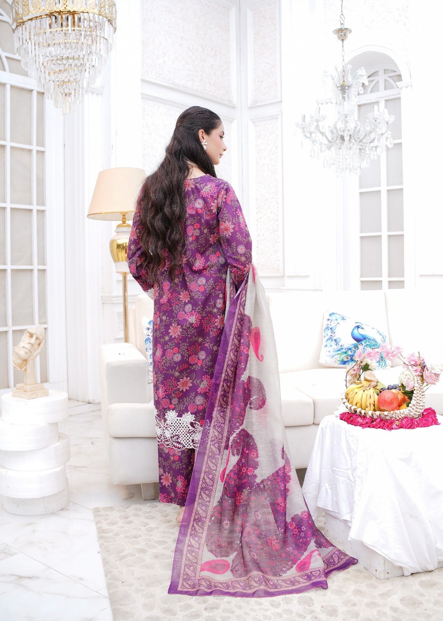 Safdar Embroidery Printed Pure Lawn Embroidered 08 Women 3pcs