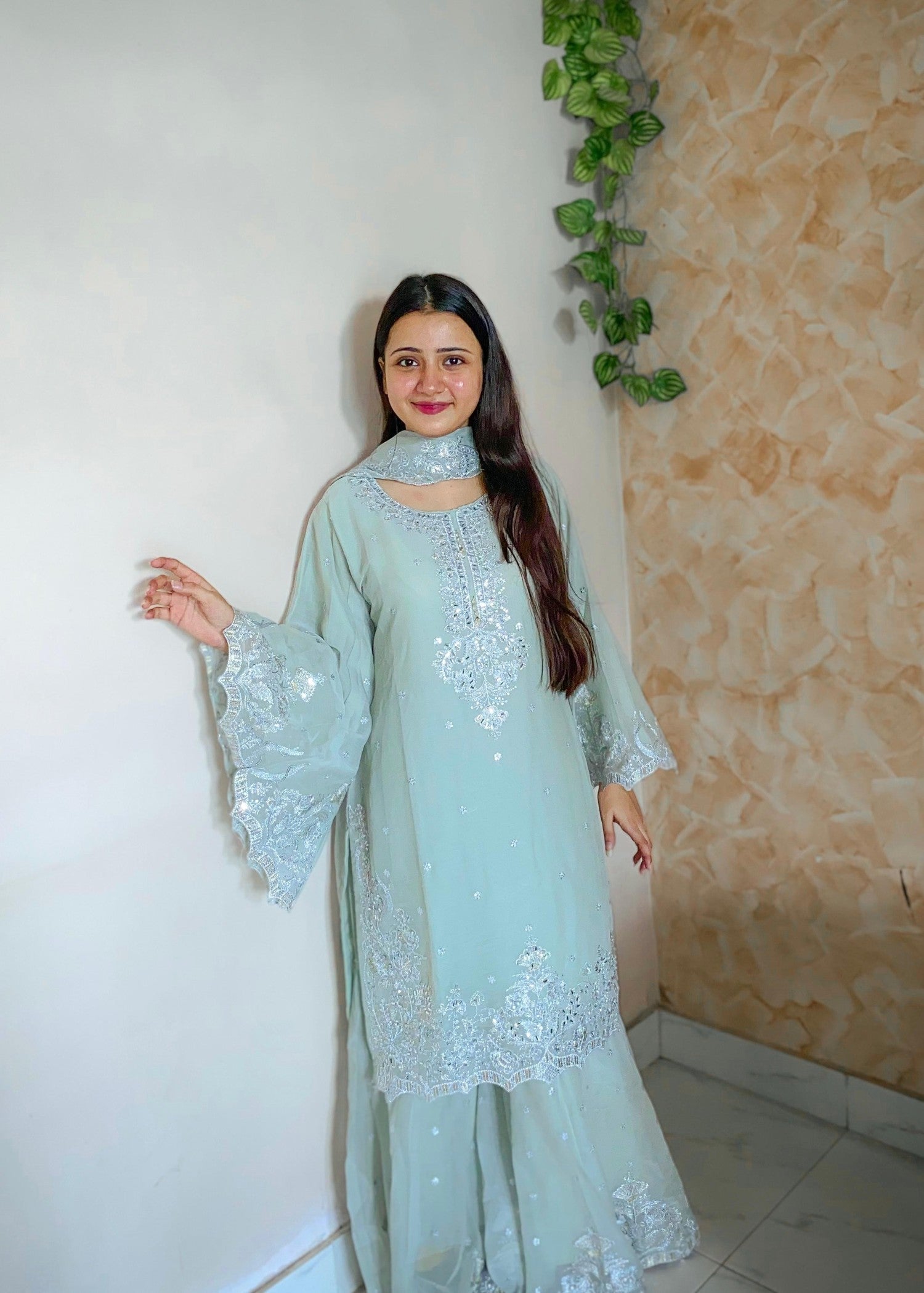 Inaaya Fashion Sajal Grey Women 3pcs