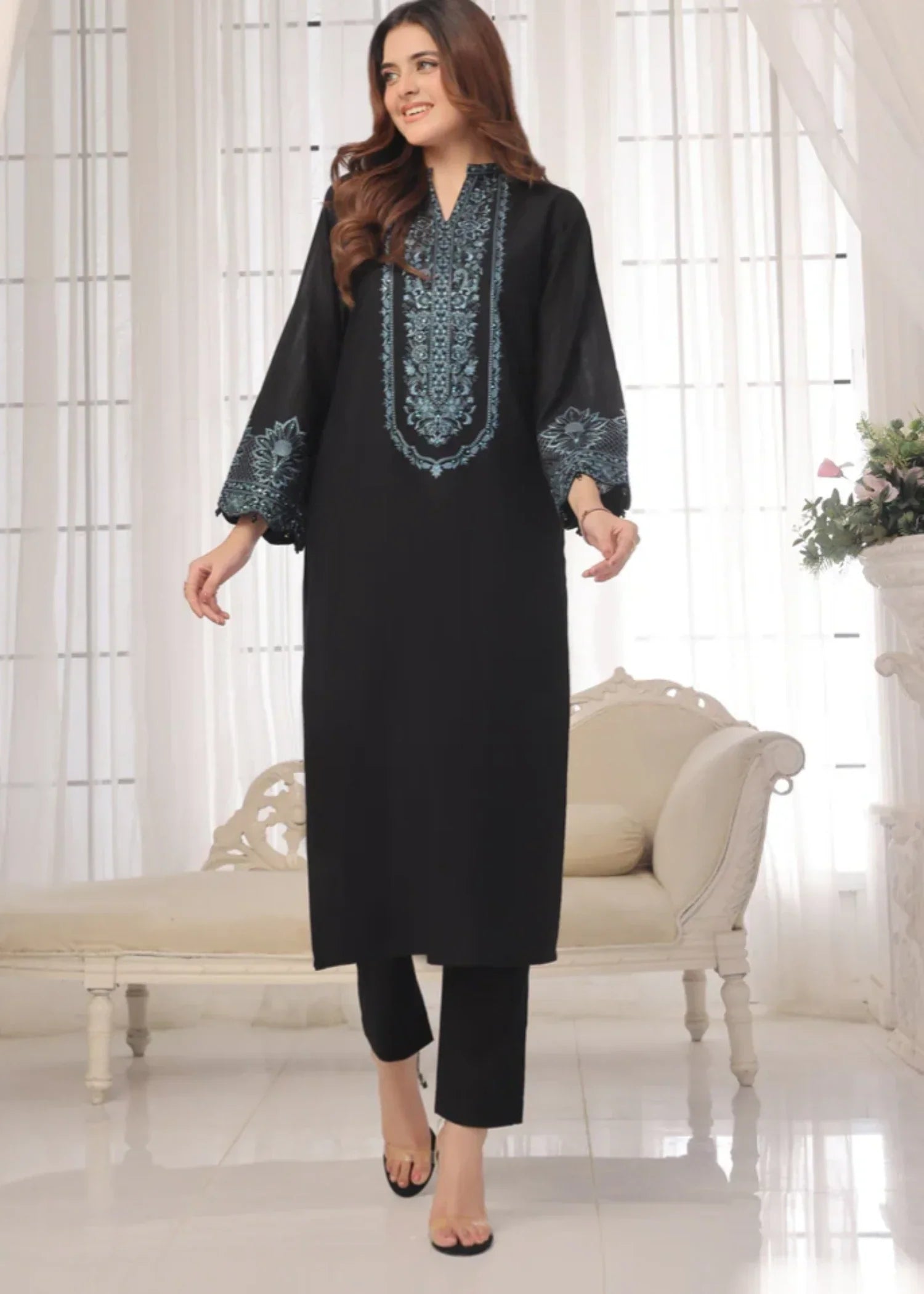 Luxeurs Luna Embroidered Lawn Dress Women 3pcs