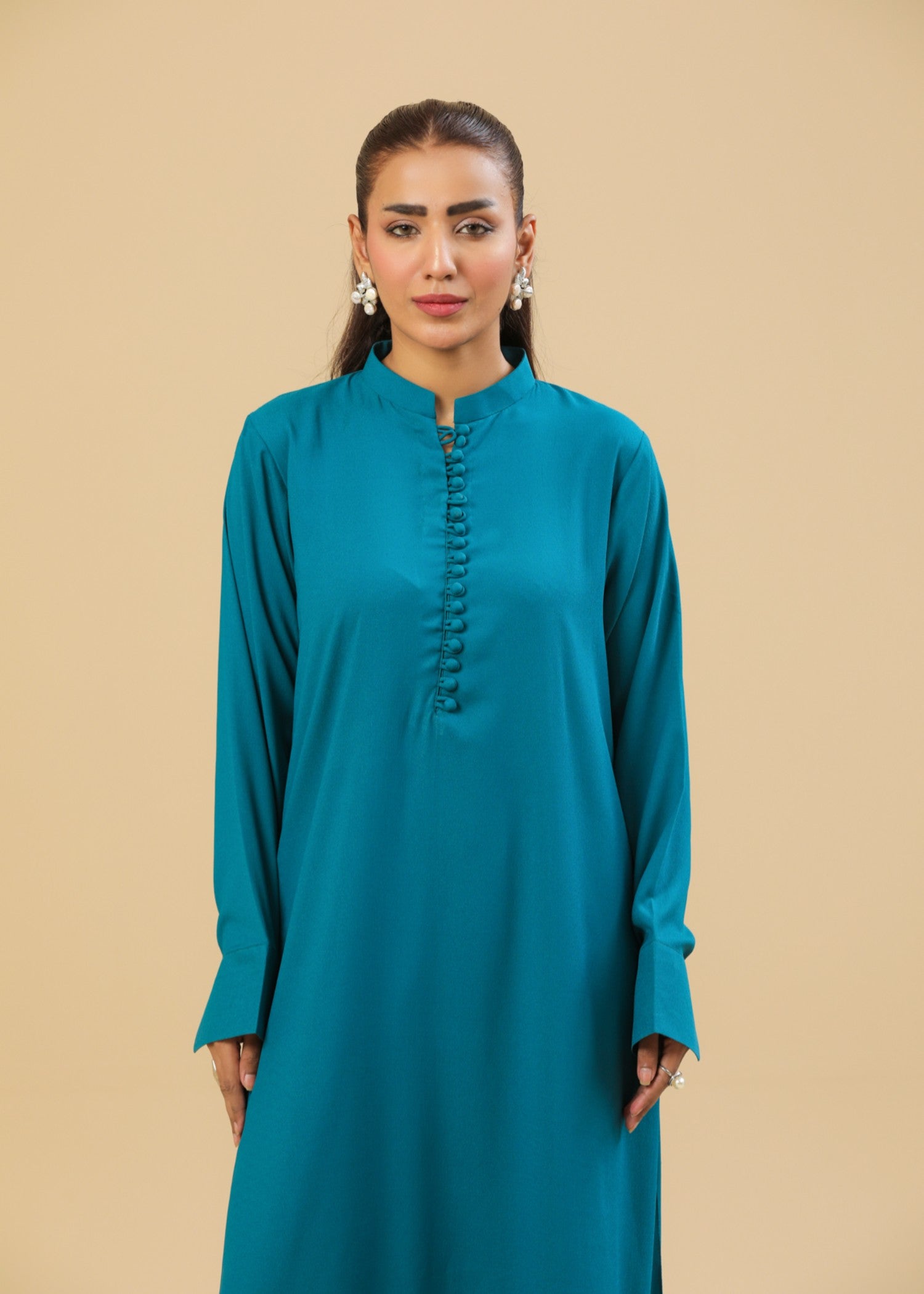 Zenyre Teal Haze Solid Set Women 2pcs