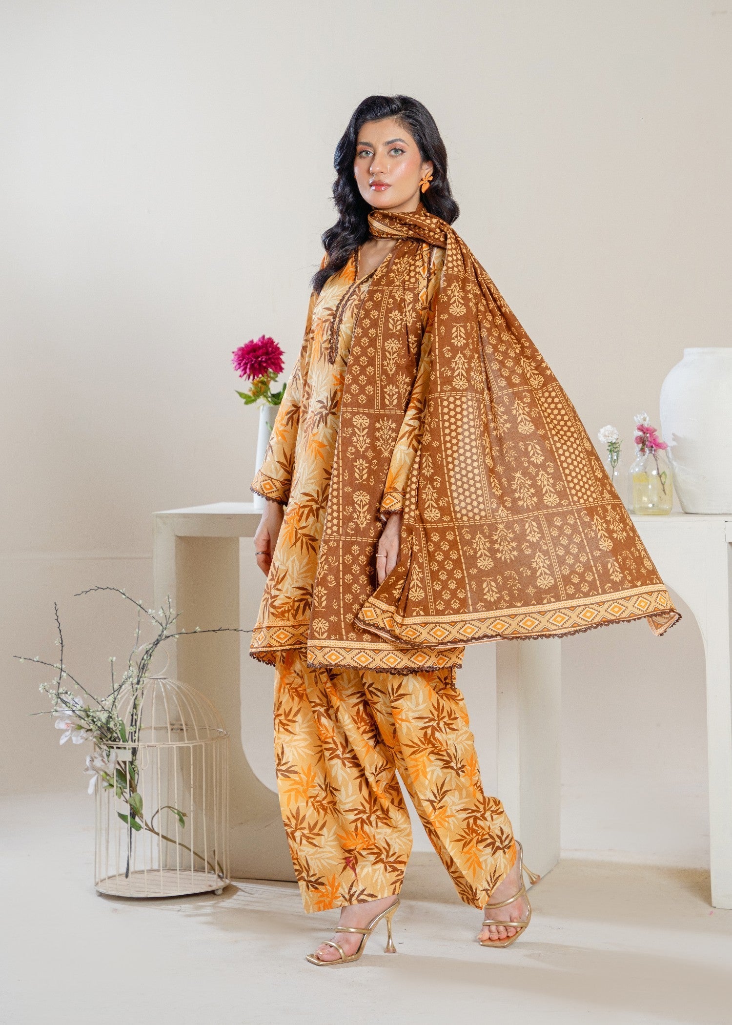 Zeenat & Zoha Yellow Spring Women 3pcs