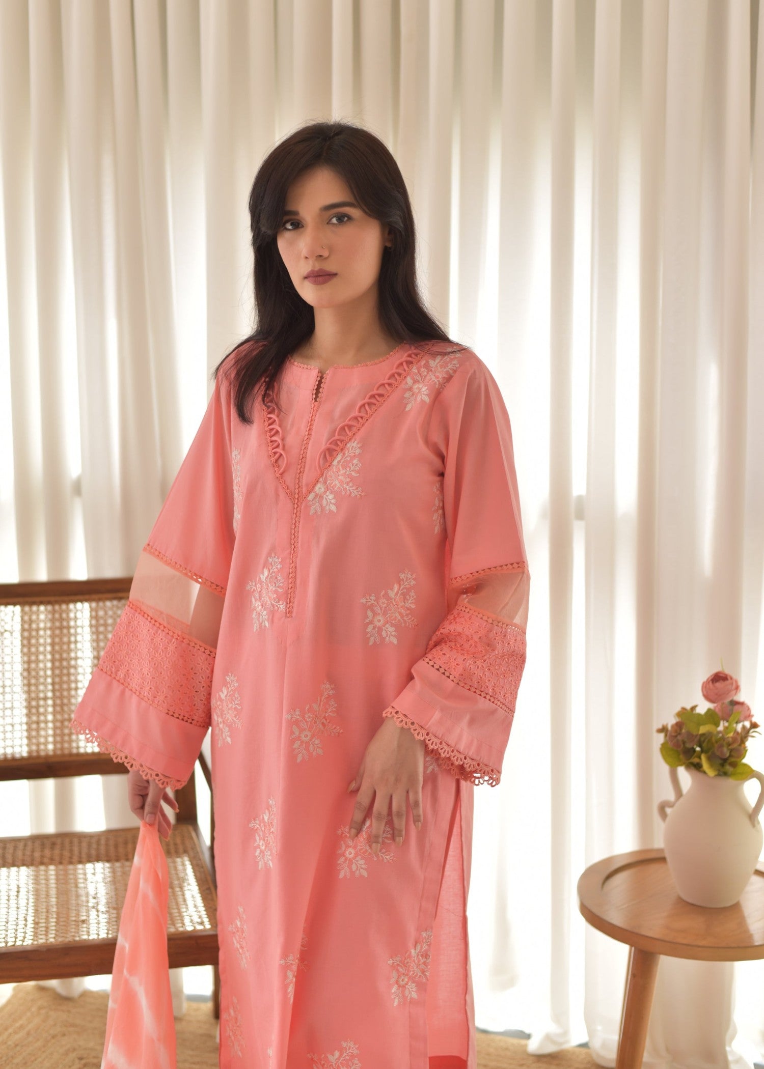 Shehroz Fashion Adaa e Khaas Lawn Embroidery Suit Women 3pcs