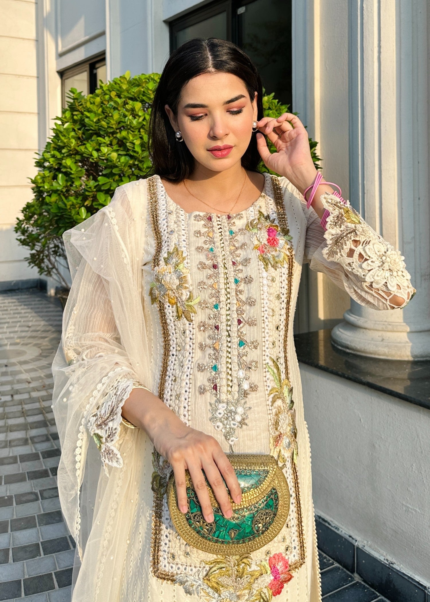 Khuda Baksh Creations S 125 Off White Women 4pcs