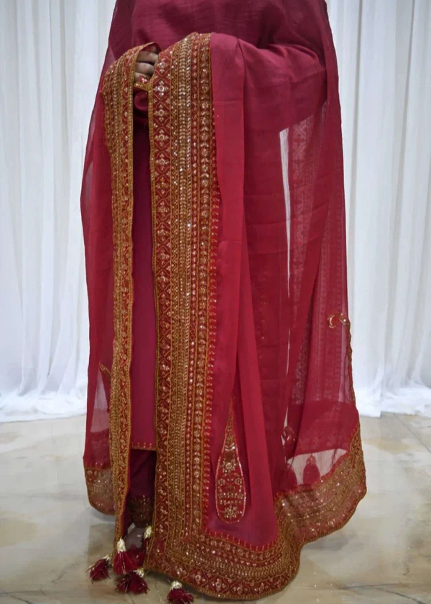 Maharani Official Mahroon Mystique Women 3pcs