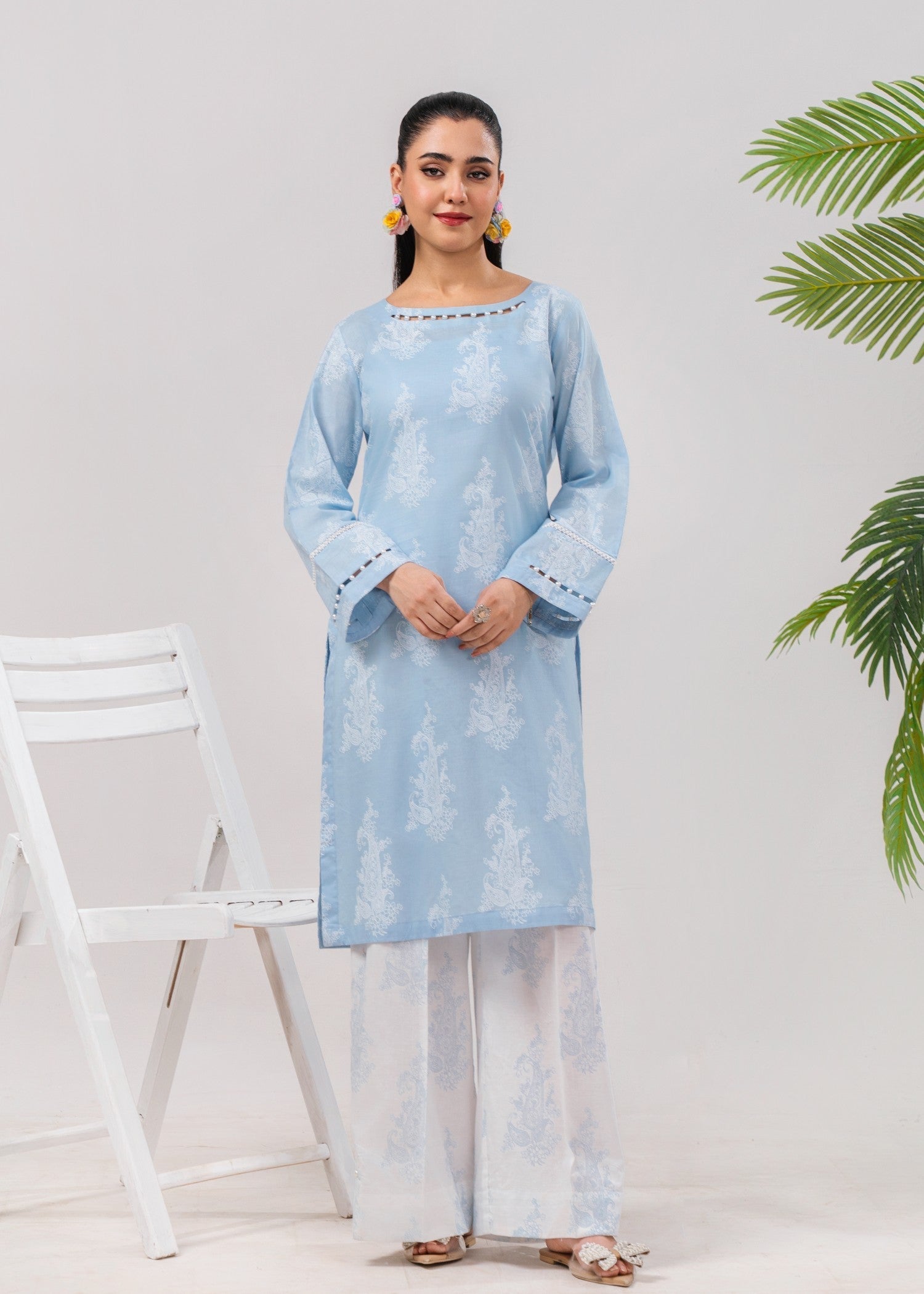 Hoorwani Hessonie Ice Blue Women 2pcs