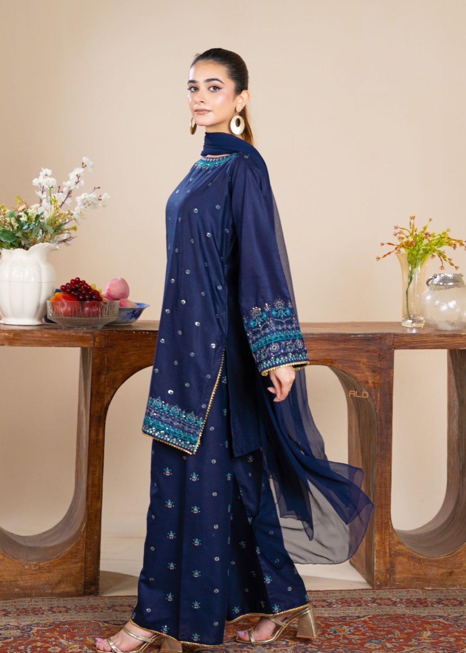Zeenat & Zoha Navy Formal Women 3pcs