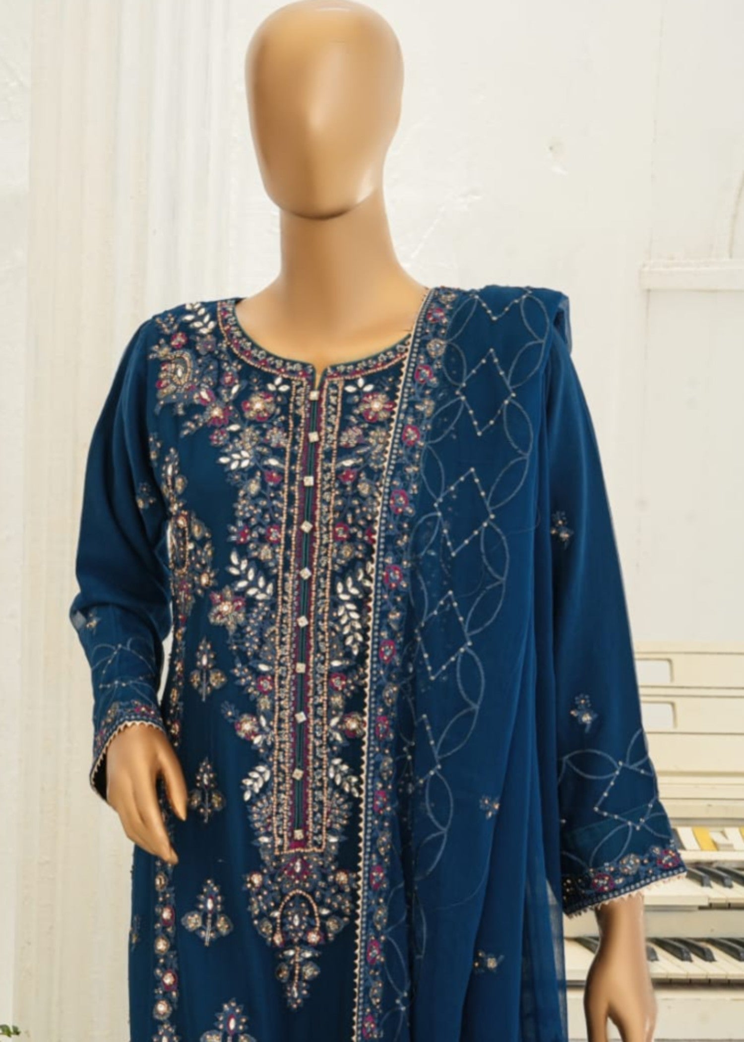 Ahmed Creations ALISHBA BLUE Women 3pcs