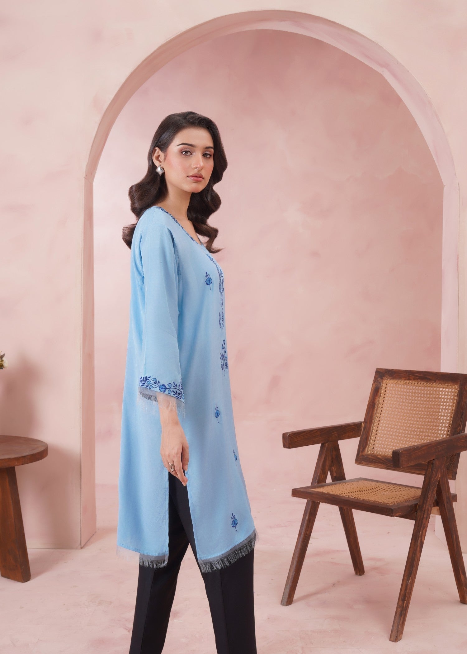 Zeeniya Officials Sky blue Women 1pcs