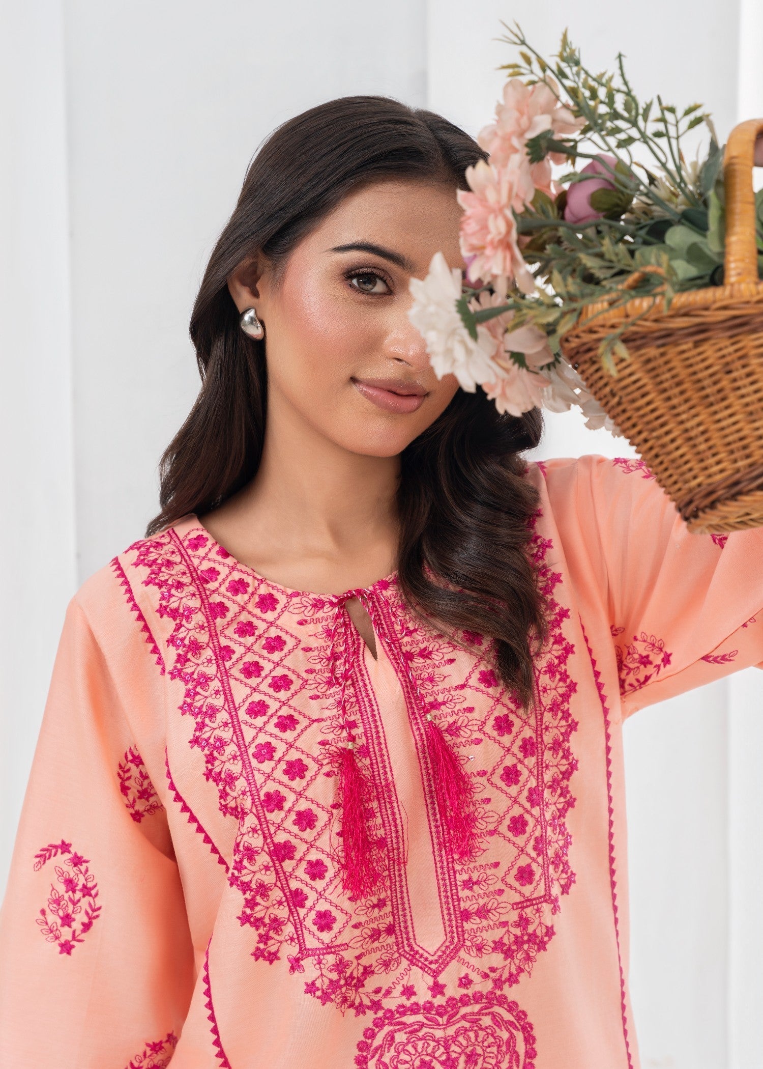 Stylish Collection JUGNU PEACH (SHAKWAR) Women 2pcs