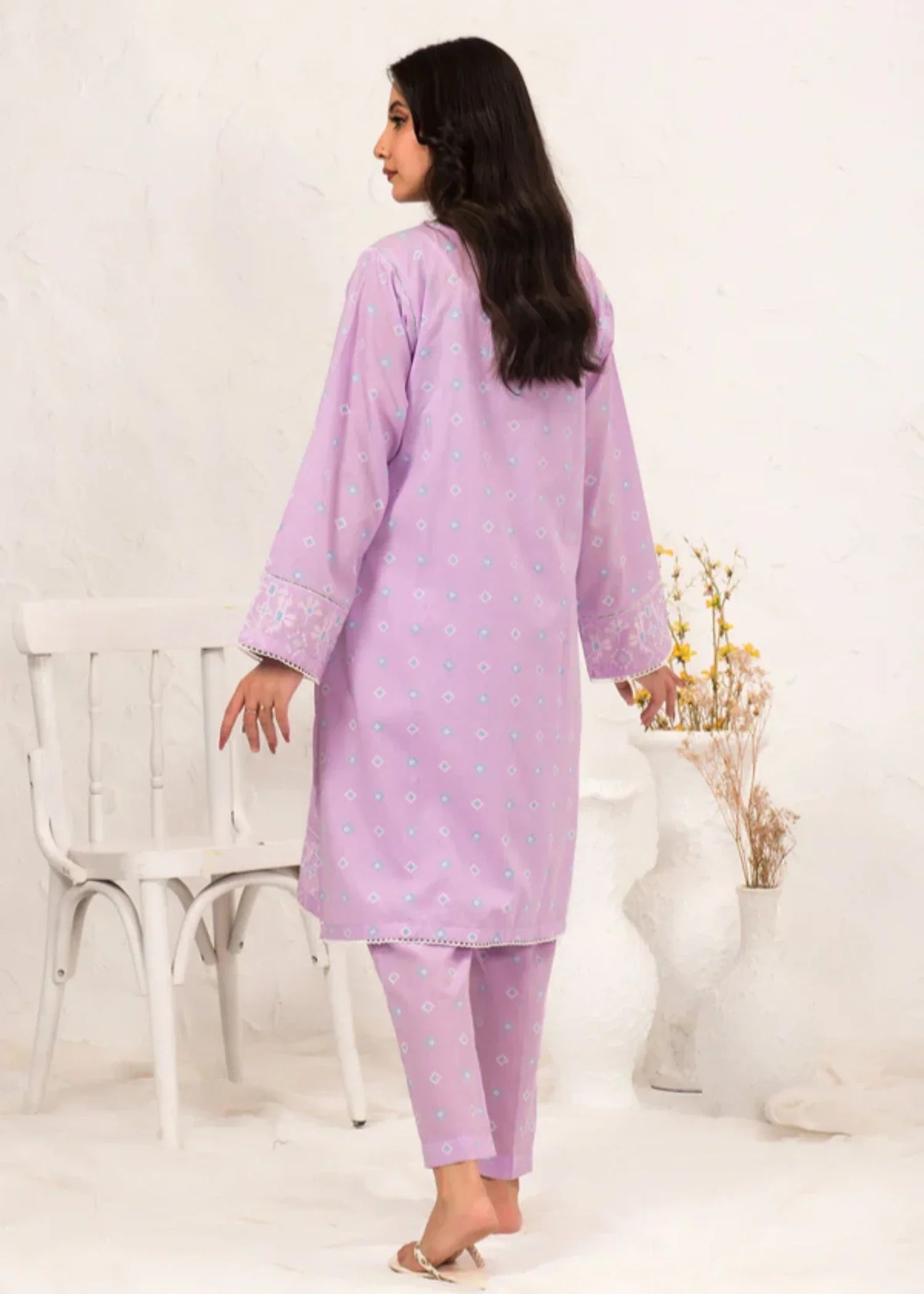 Ochre Cotton Printed Suit SOLP 10 Women 2pcs