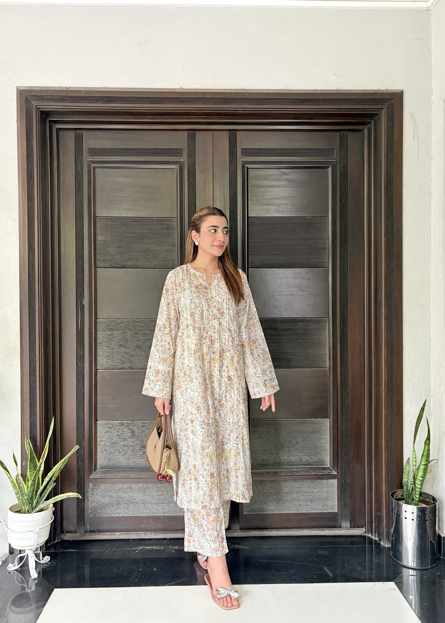 Zenyre Floral Mosaic Printed Set Women 2pcs