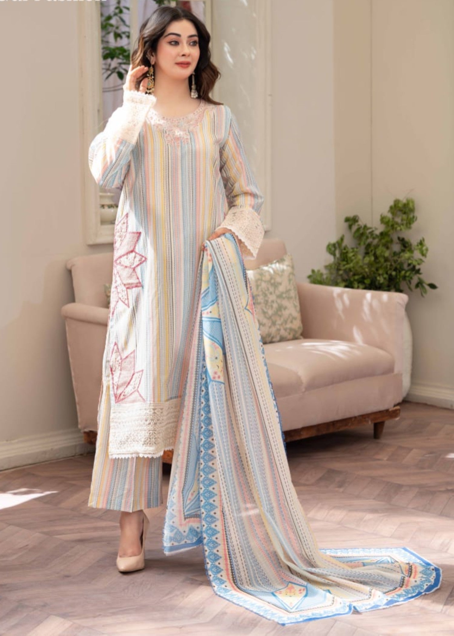 Gul Fashion Embroidered Lawn Kurta Set 03 Women 3pcs