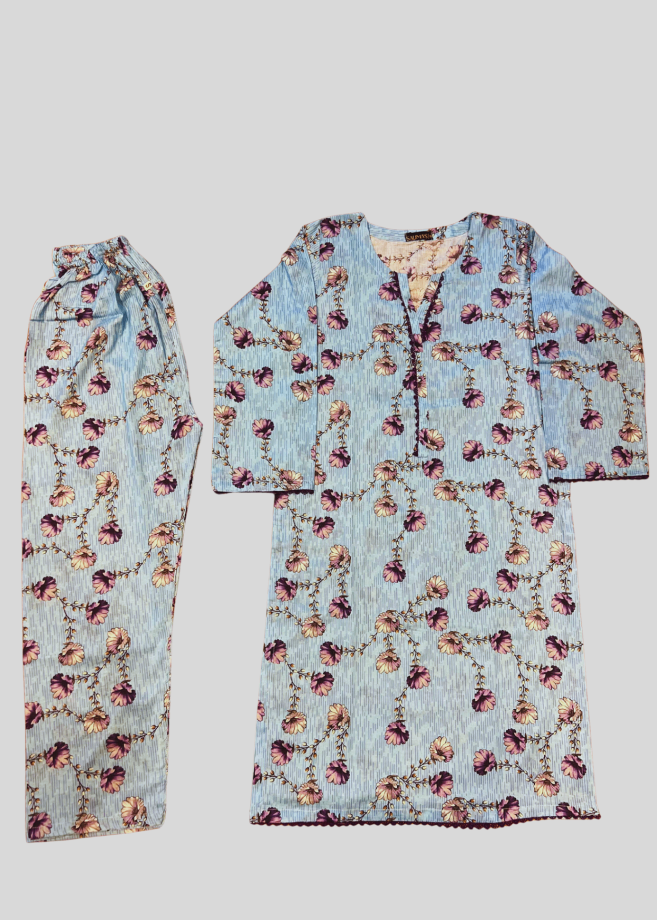 Salimas Lawn Stitched Suit – Misty Rose Charm Women 2pcs