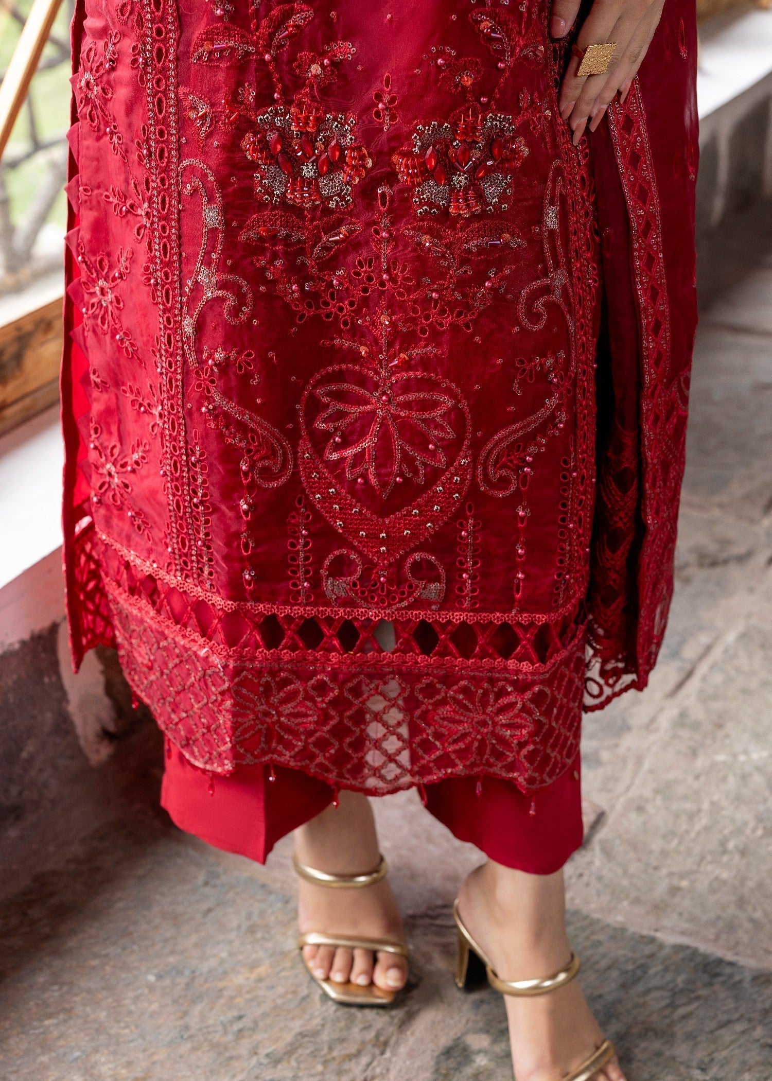 Diara Couture FALAH POST 1 01 MEHROON Women 3pcs