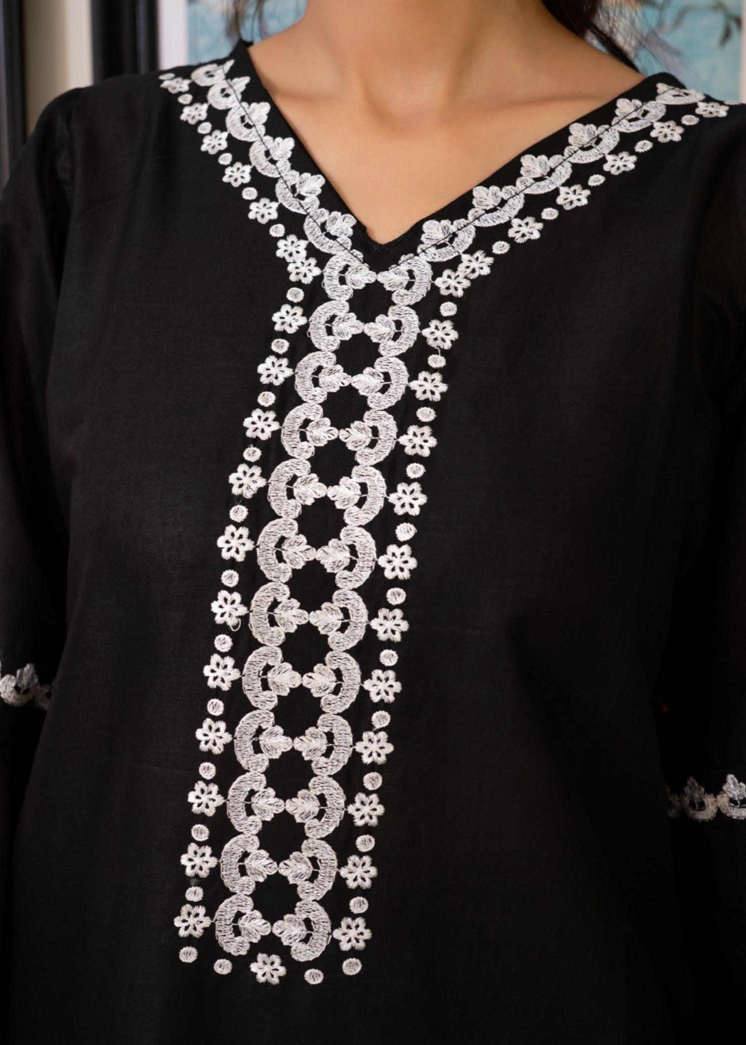 Tehzeeb Libas BLACK SPARKLE EMBROIDERED Women 2pcs