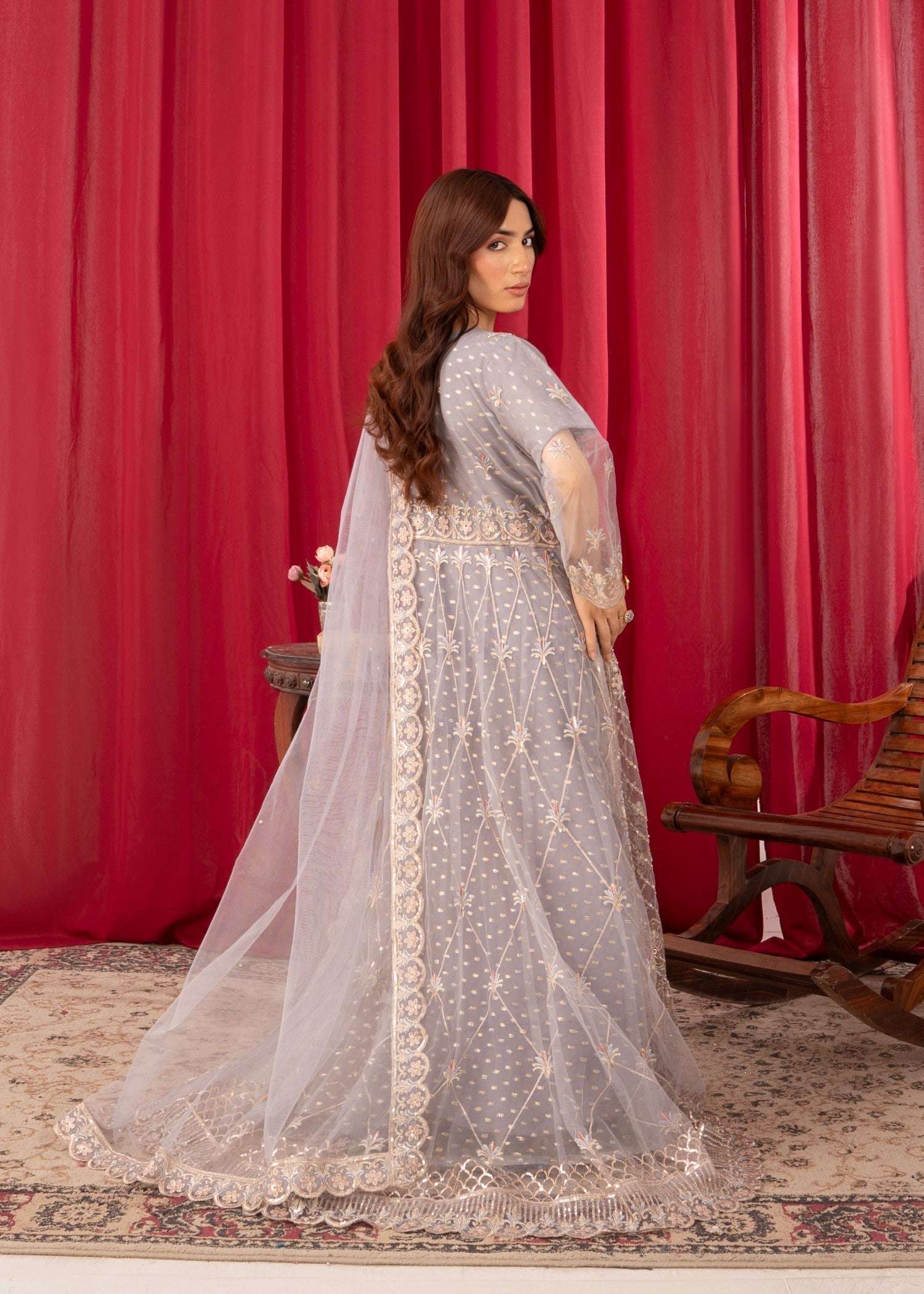 Four Season Boutique QISWAH ANGRAKHA GREY Women 3pcs