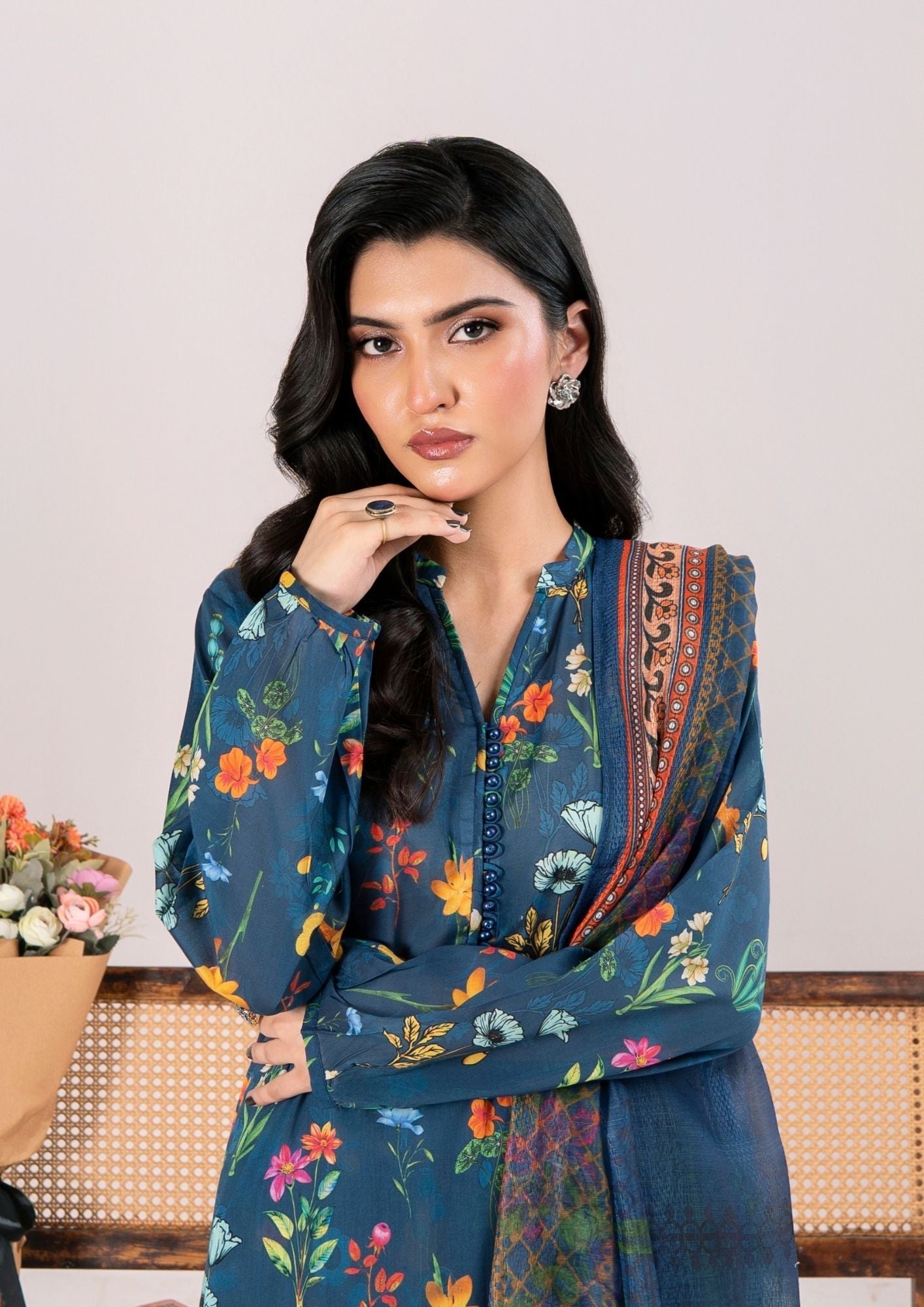 Alfatah Pret Printed Lawn with Embroidery RANAAI S25 0008 Women 3pcs