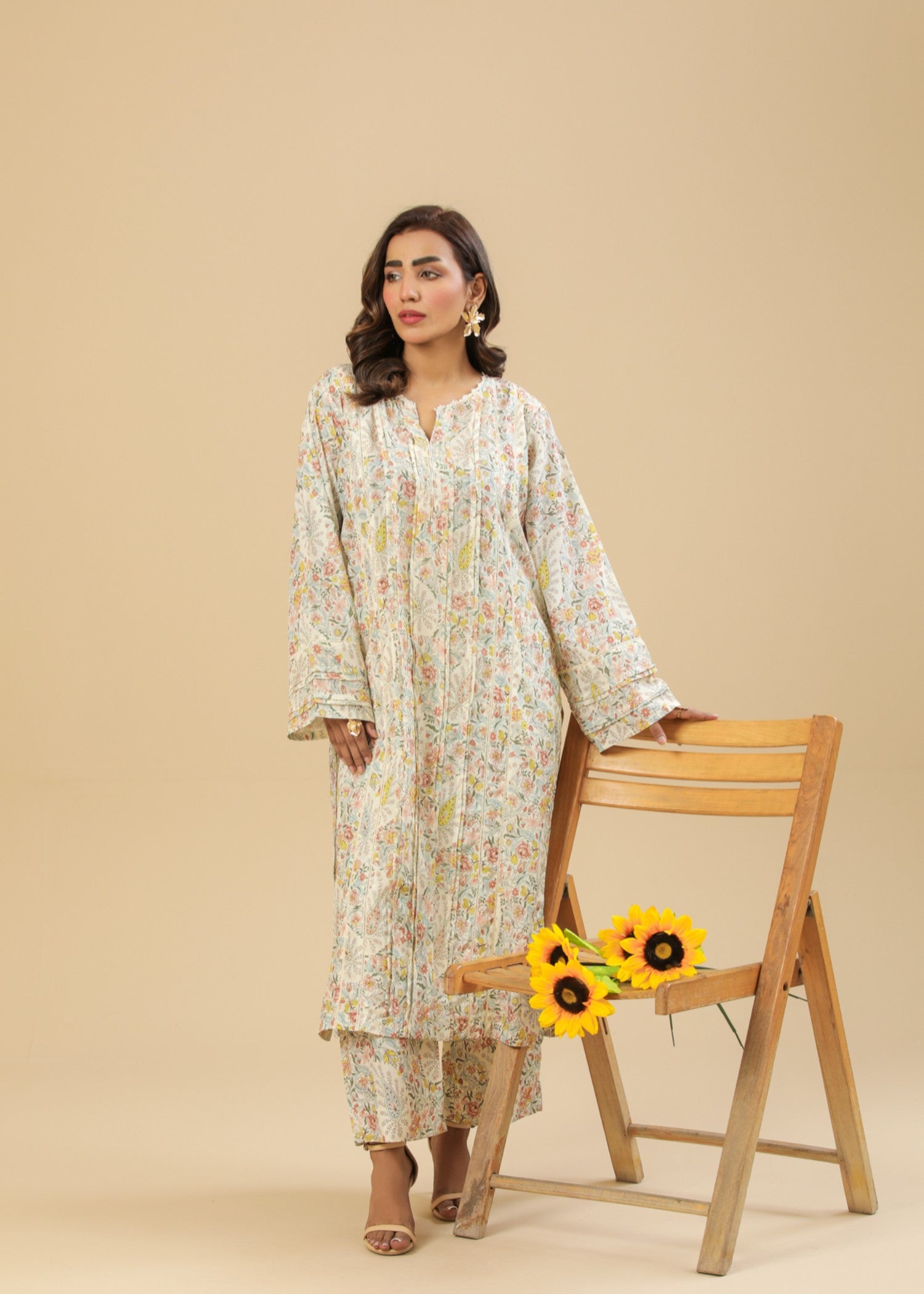 Zenyre Floral Mosaic Printed Set Women 2pcs