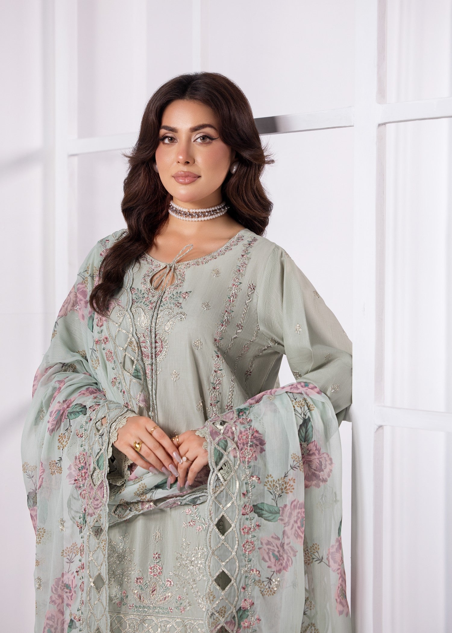 Bin Tayyab (BT006287 PST GRN) Women 3pcs