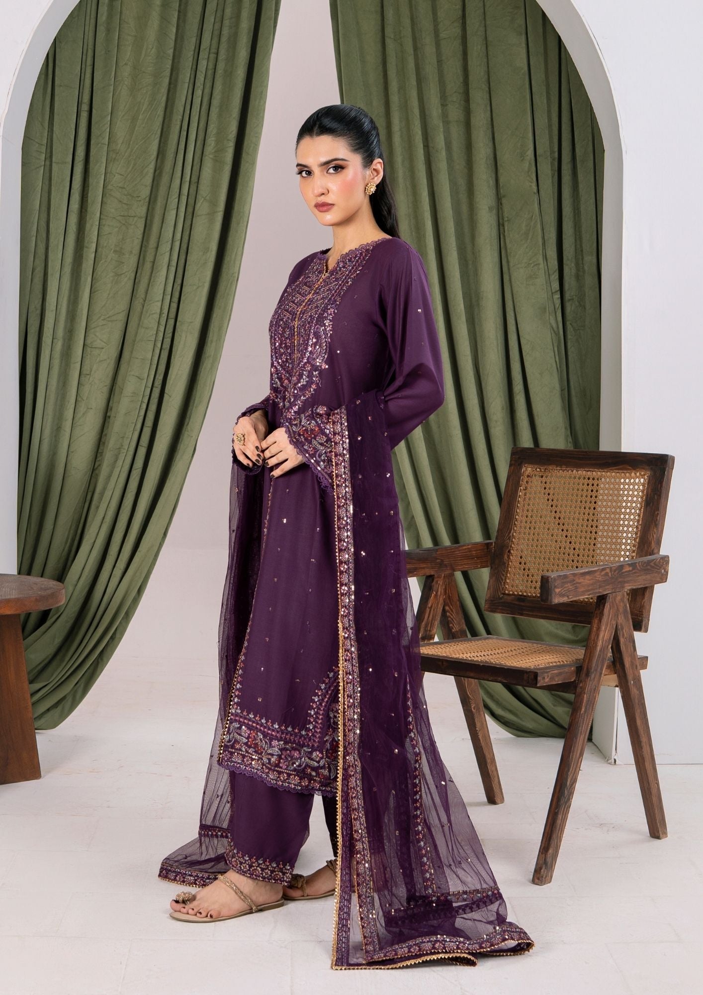 Alfatah Pret Embroidered Lawn ZAUQ S25 0003 Women 3pcs