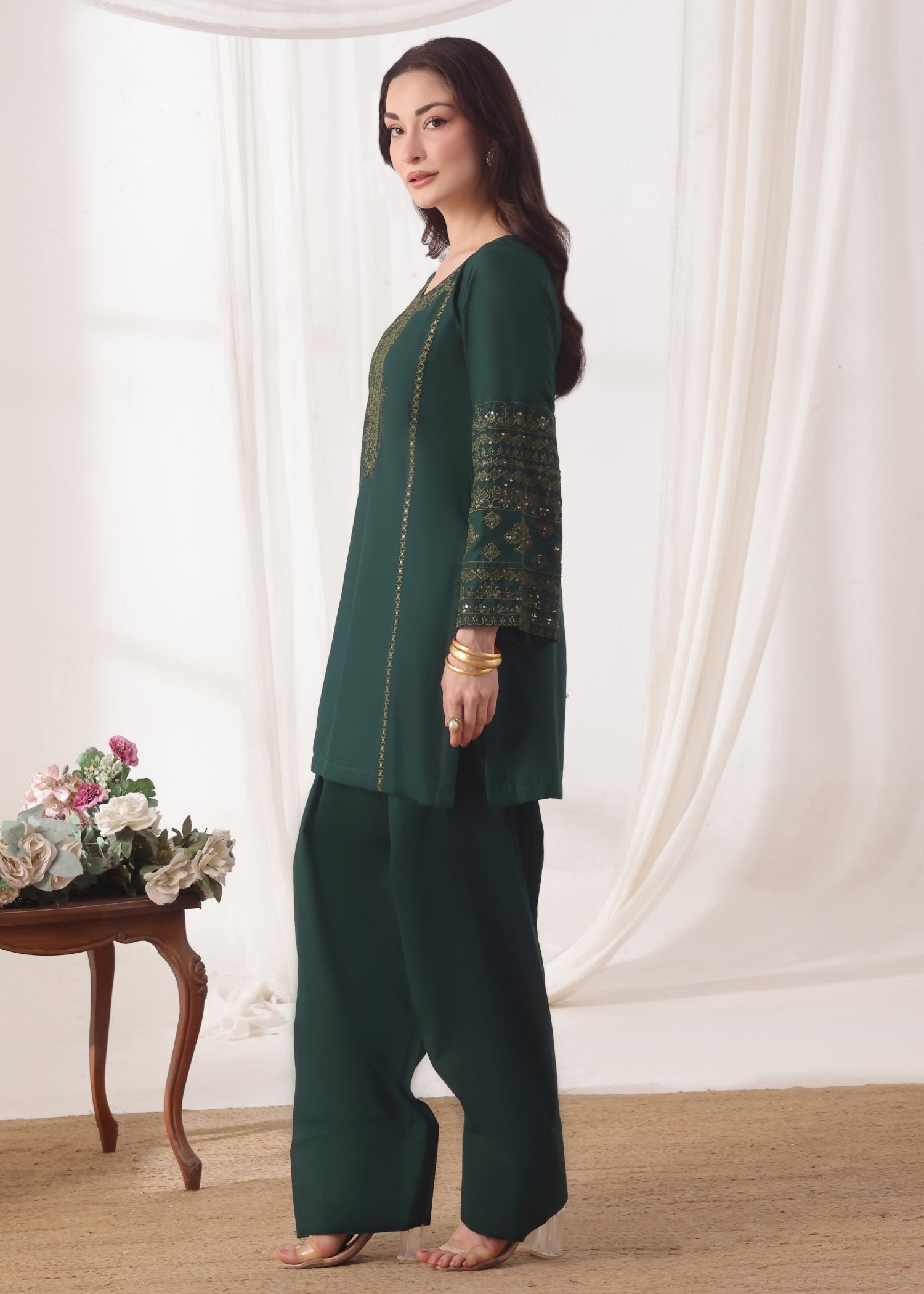 Ayra Pret Zauq Green Women 2pcs