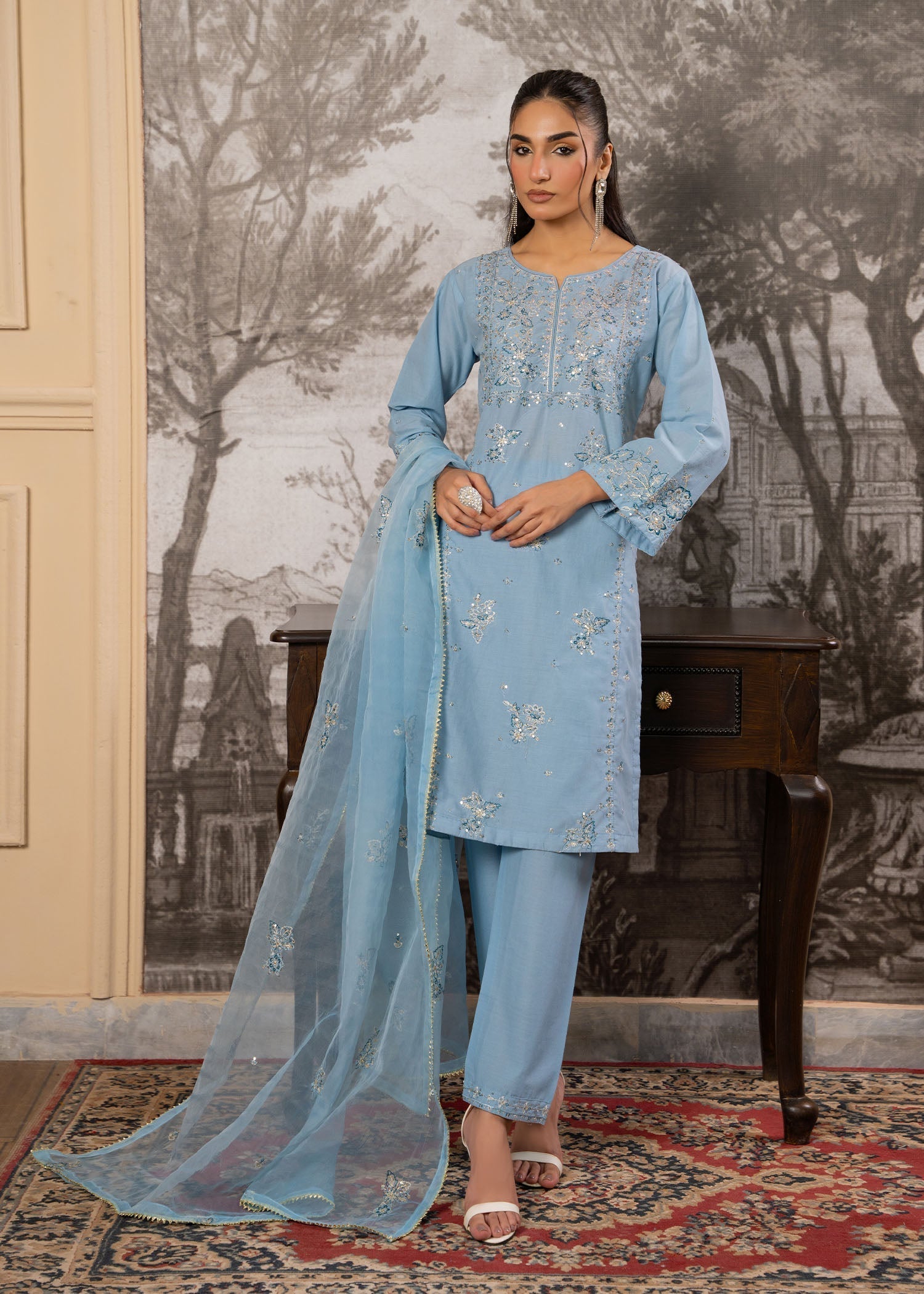 Zahab By M Moonlight Mist Women 3pcs