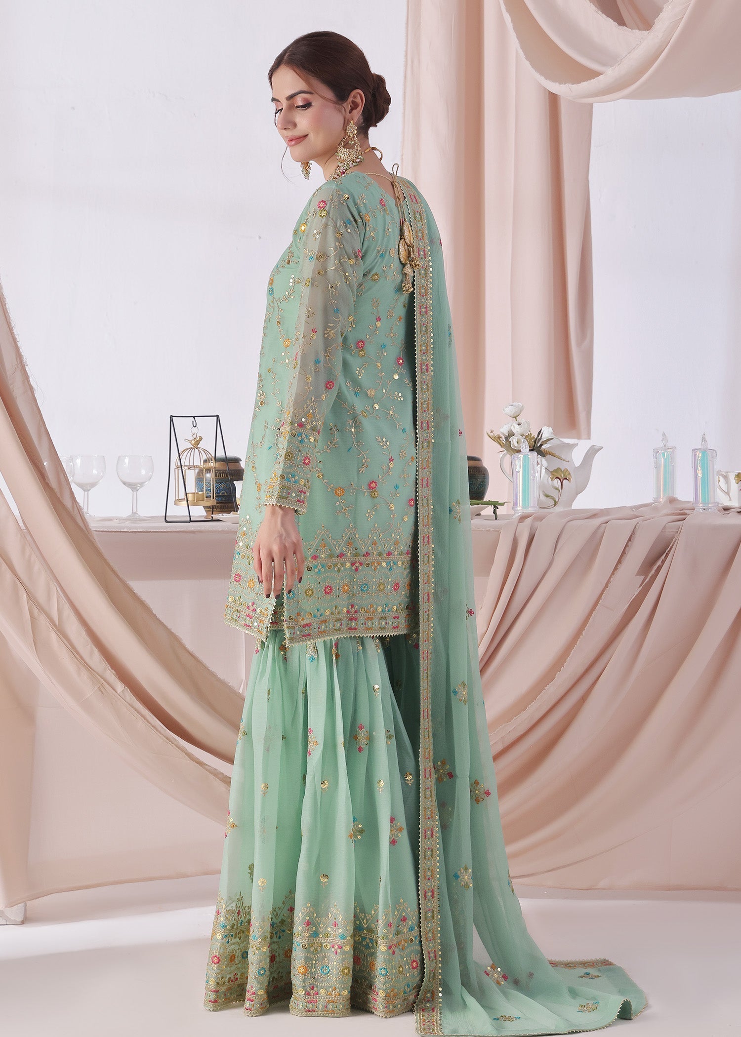 Ayesha Closet SAJJAL AQUA Women 3pcs