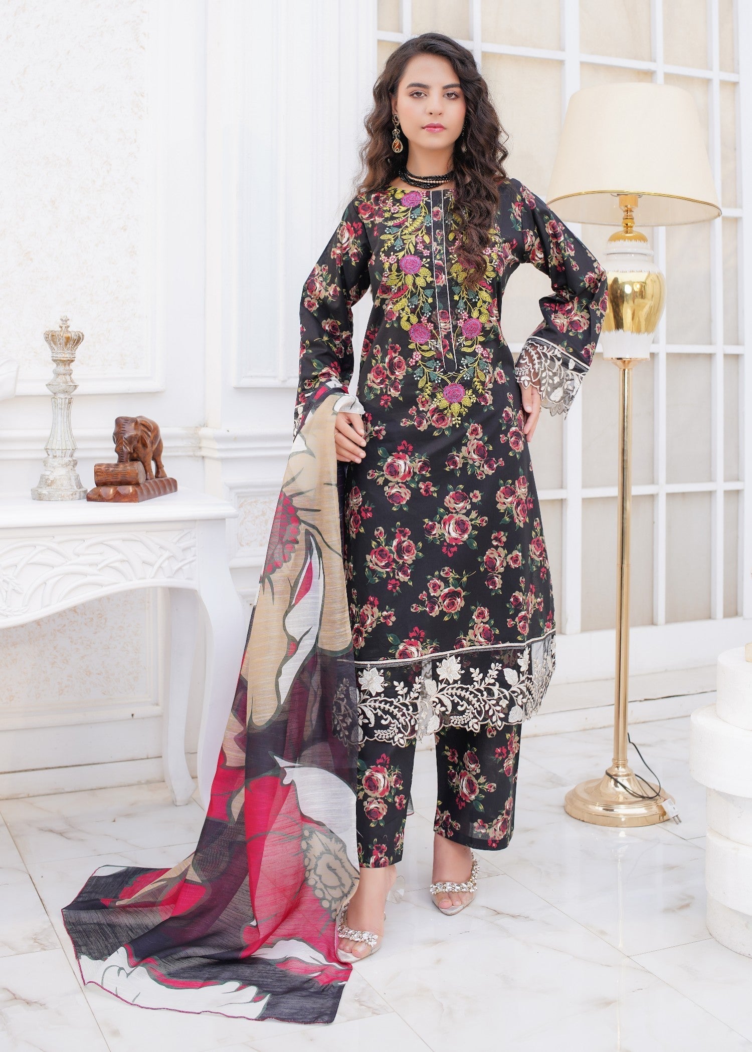 Safdar Embroidery Printed Pure Lawn Embroidered 15 Women 3pcs