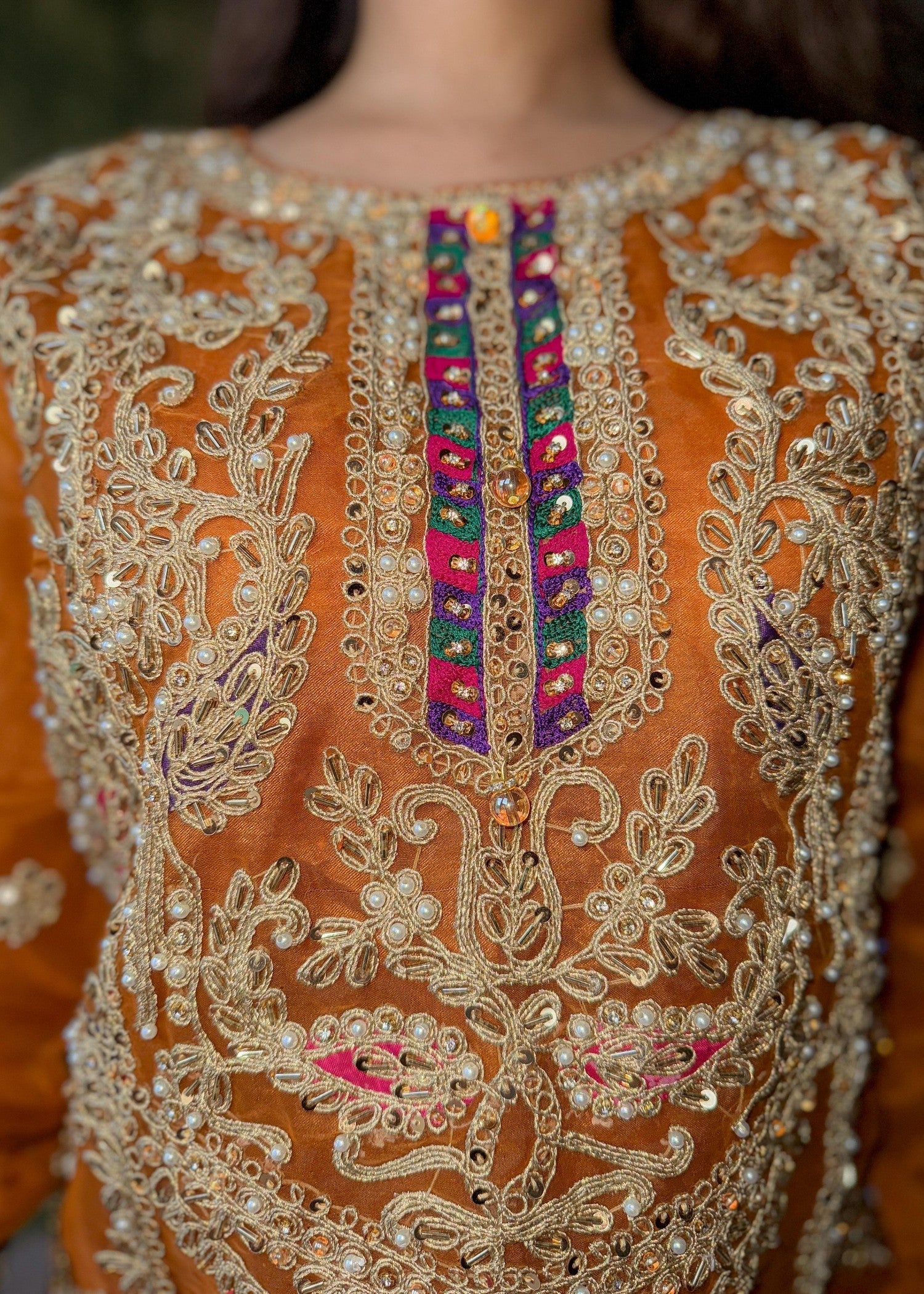 Inaaya Fashion ZOHRA JABEEN RUST Women 3pcs