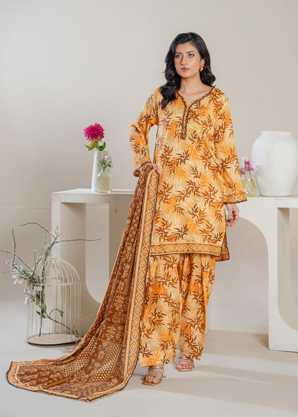 Zeenat & Zoha Yellow Spring Women 3pcs
