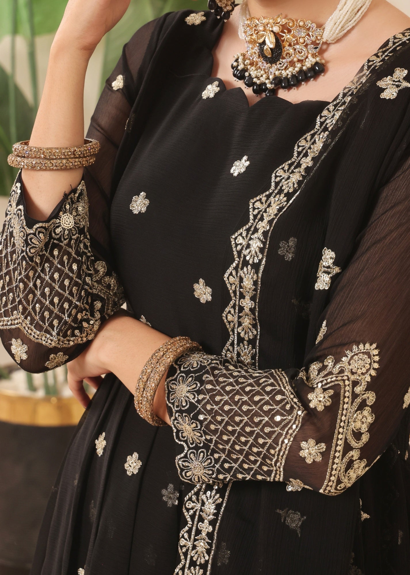 Abaan Zohan Dhanak Black Women 3pcs