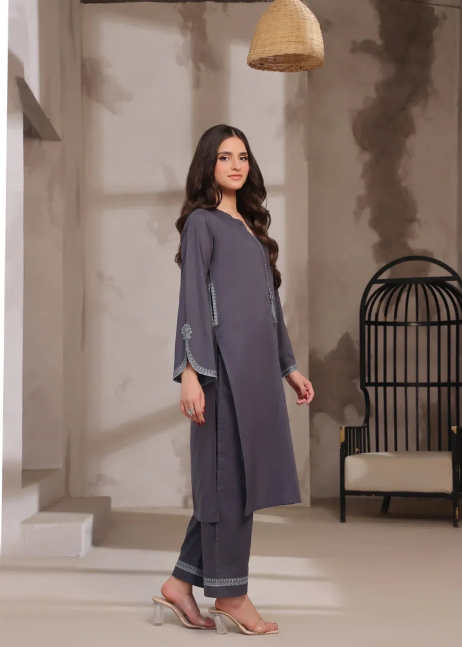 Luxeurs Twilight Embroidered Lawn Dress Women 2pcs