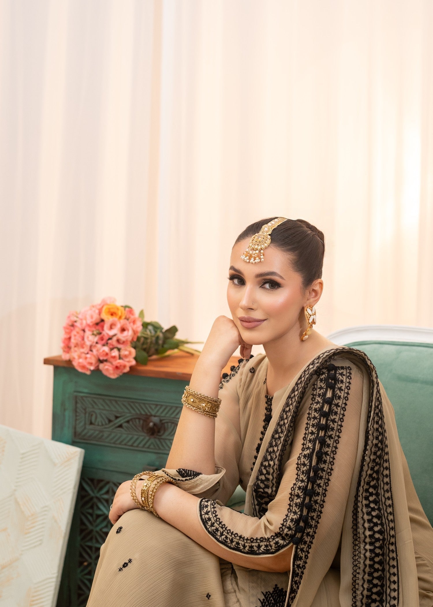 Alyssa BEIGE LADIES SUIT ALL302 Women 3pcs