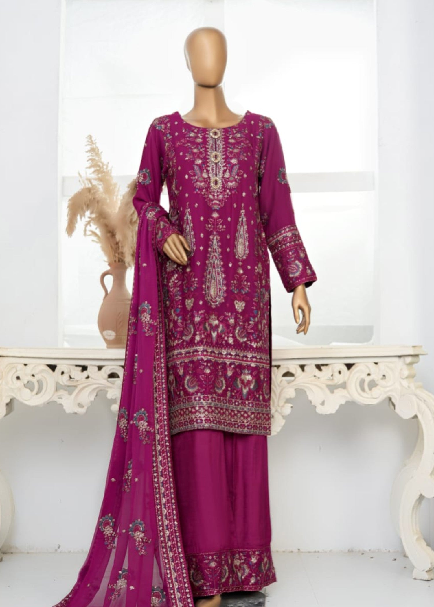 Ahmed Creations MAHROSH MAGENTA Women 3pcs