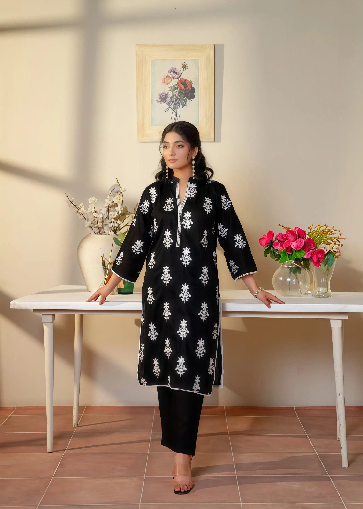 Zeephire BLACK EMB Women 3pcs