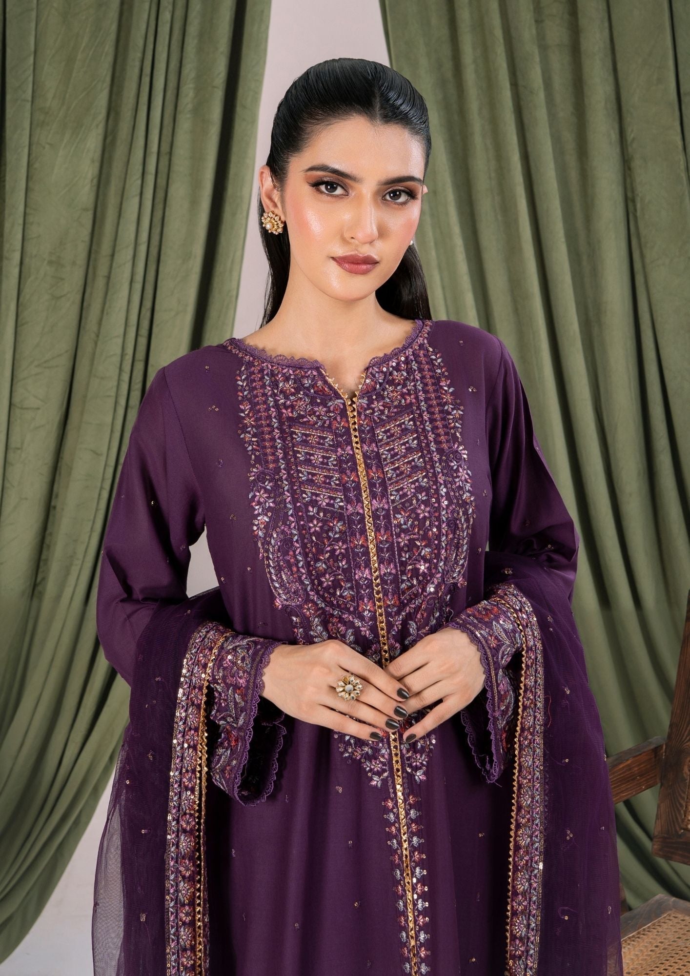 Alfatah Pret Embroidered Lawn ZAUQ S25 0003 Women 3pcs