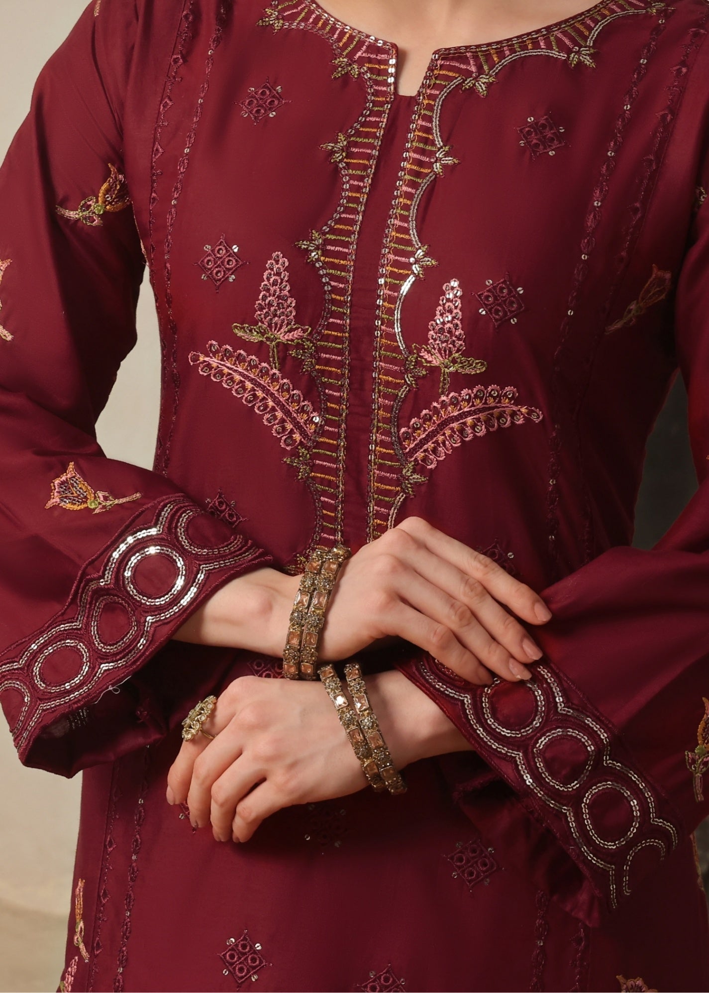 Ayra Pret Sumbul Maroon Women 2pcs