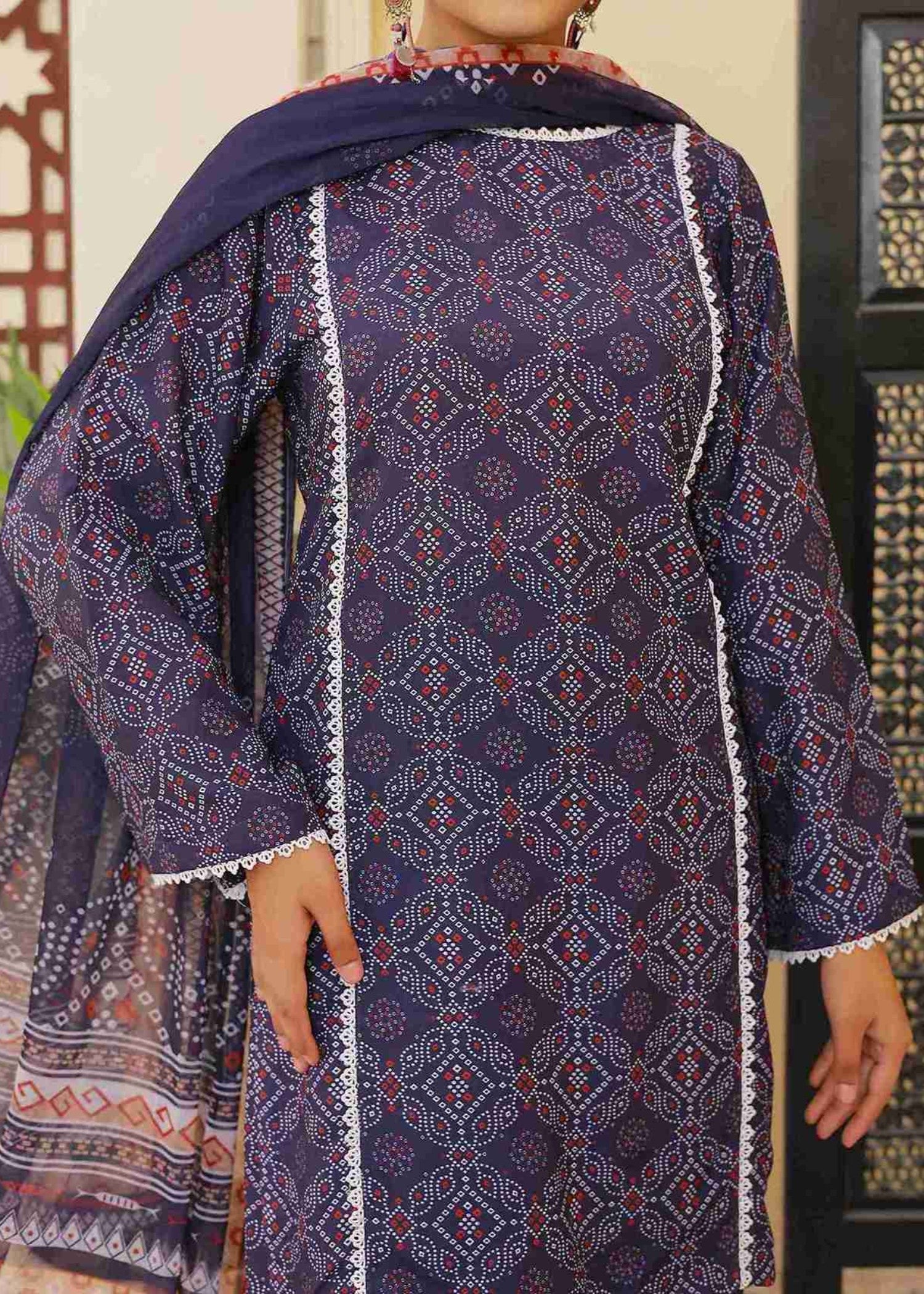 Zuruj Pret Neel Tara ( Farshi Shalwar ) Women 3pcs