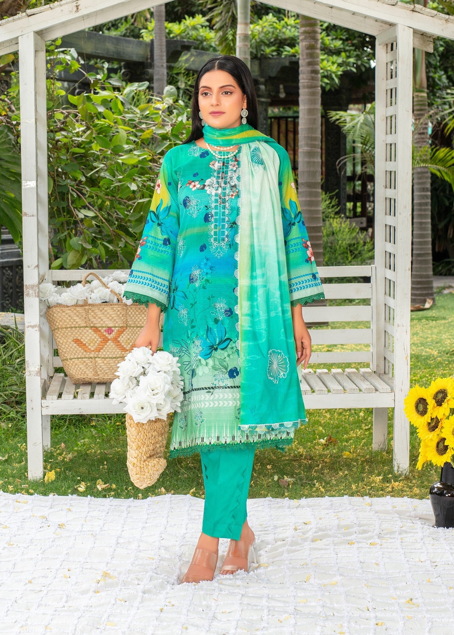 Ayeza Collection Aqua Kurta Set 03 Women 3pcs
