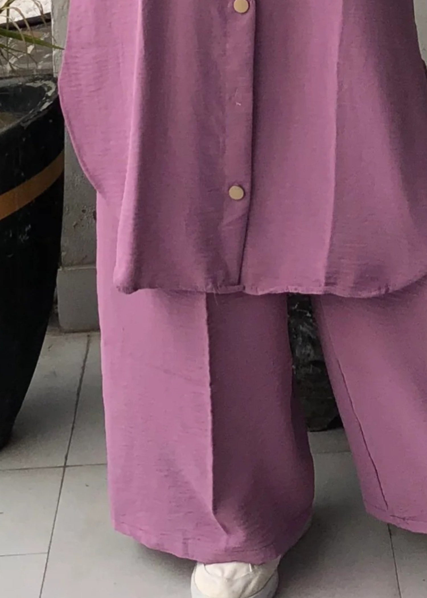 Al Rubab Collection Pocket Style Co Ord Set Dusty Pink Women 2pcs