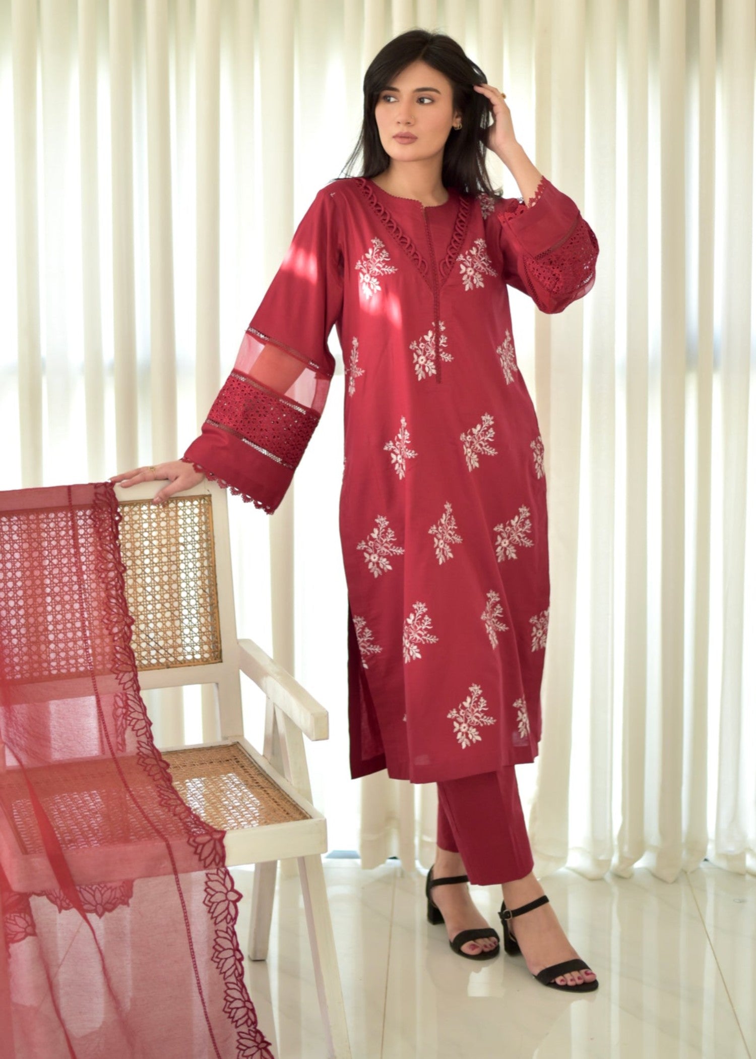 Glamour Stylo Maroon Women 2pcs