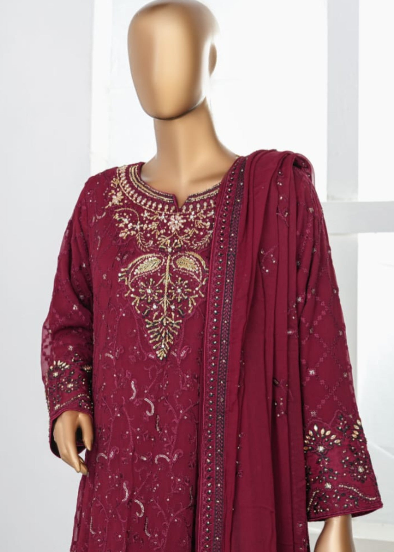 Ahmed Creations Kinza Magenta Women 3pcs