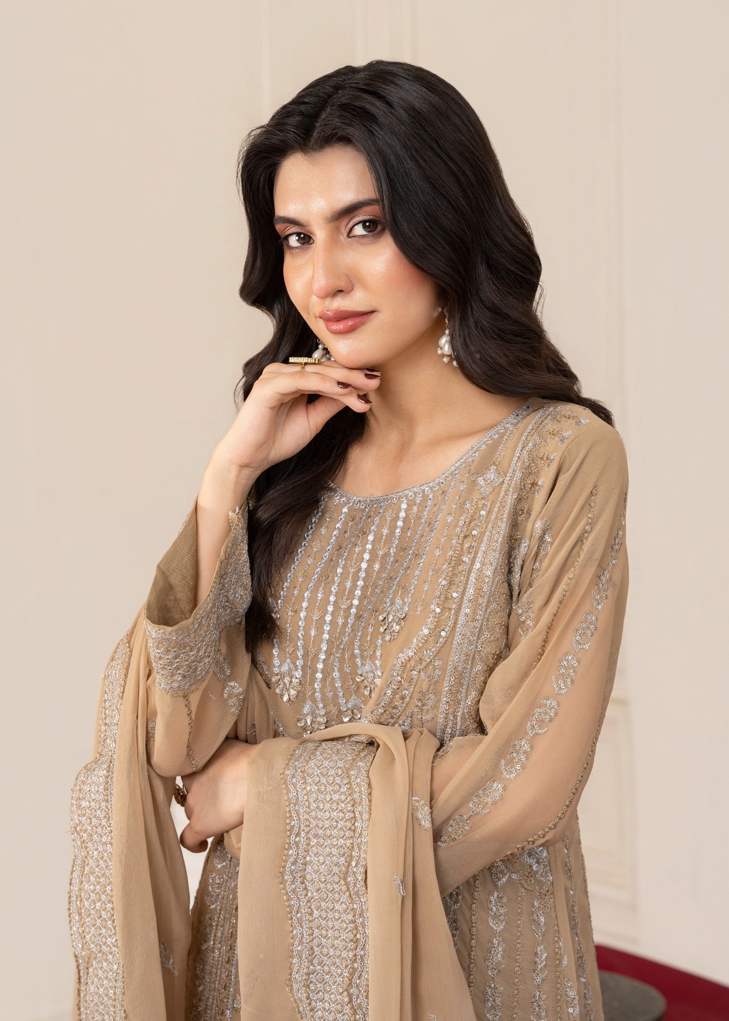 Four Season Boutique DIL ROOP SKIN BROWN Women 3pcs