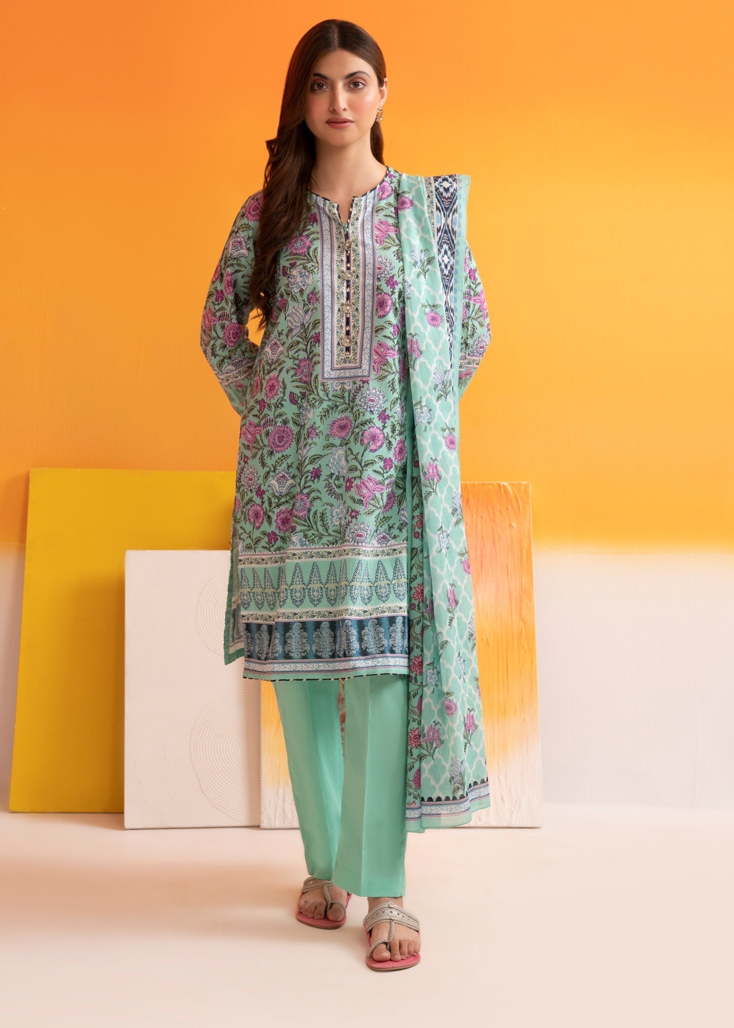 Zellbury WPS2531780 Sea Green Women 3pcs