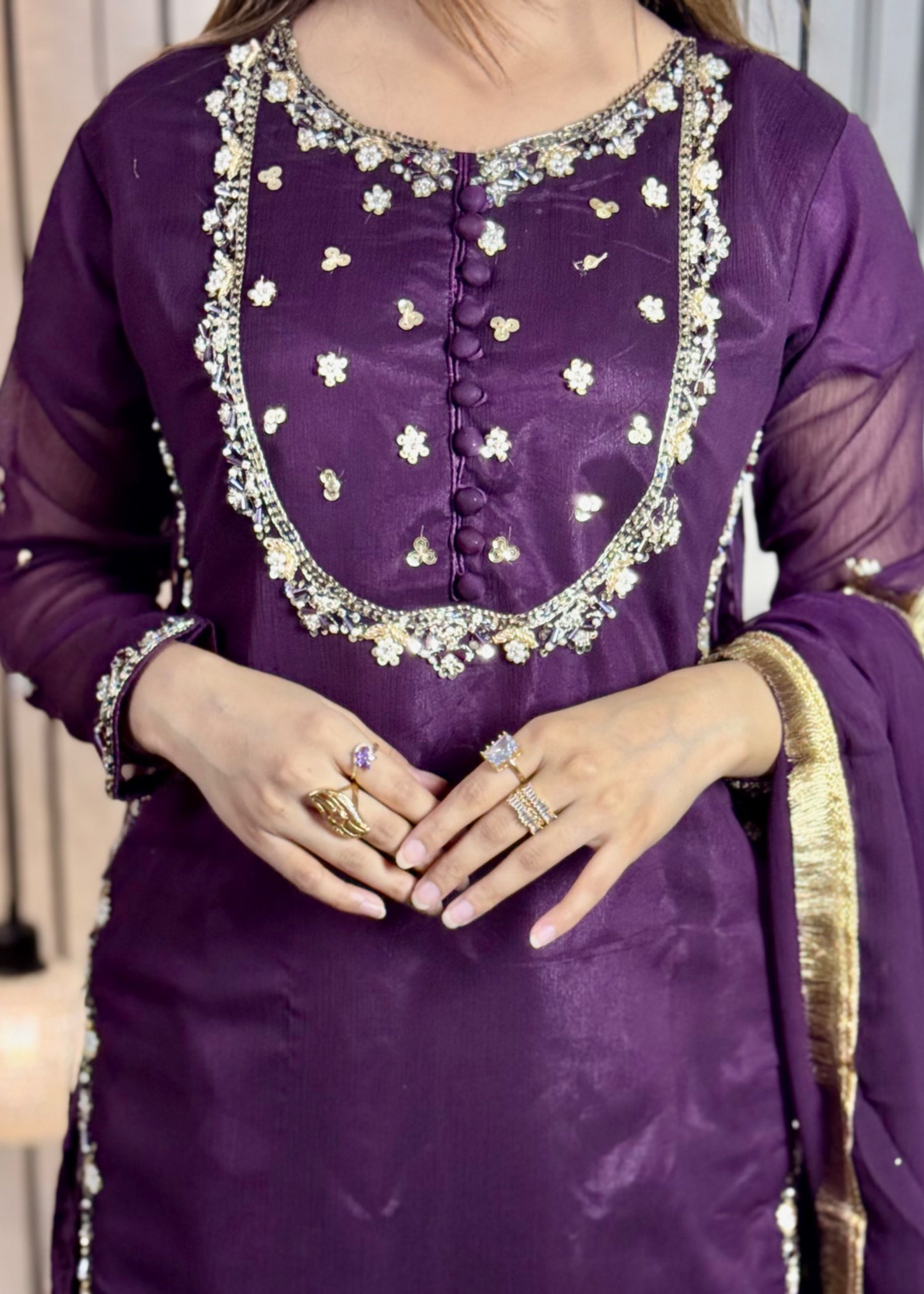 Suits By Sadia Purple crush Women 3pcs