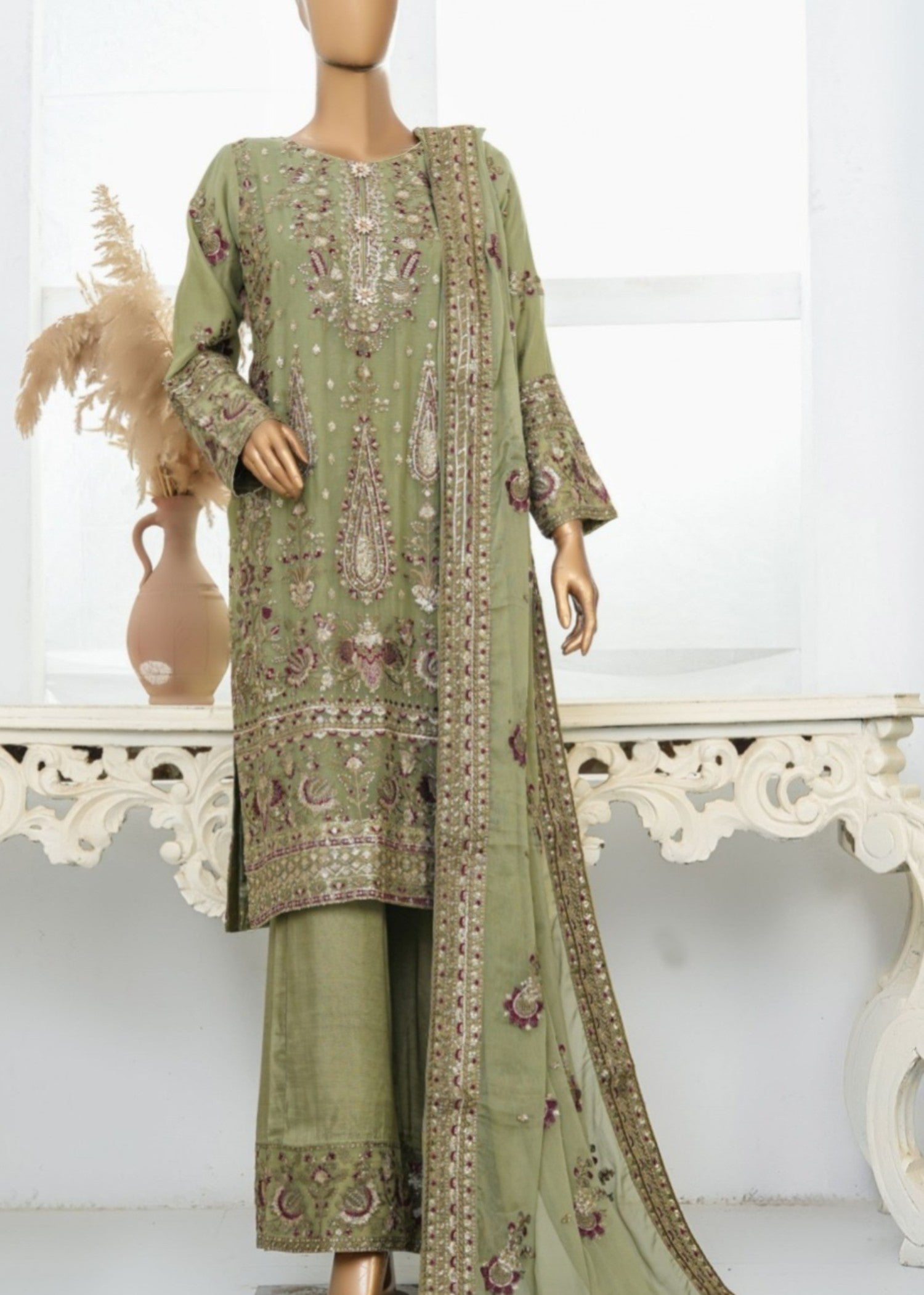 Ahmed Creations MAHROSH GREEN Women 3pcs